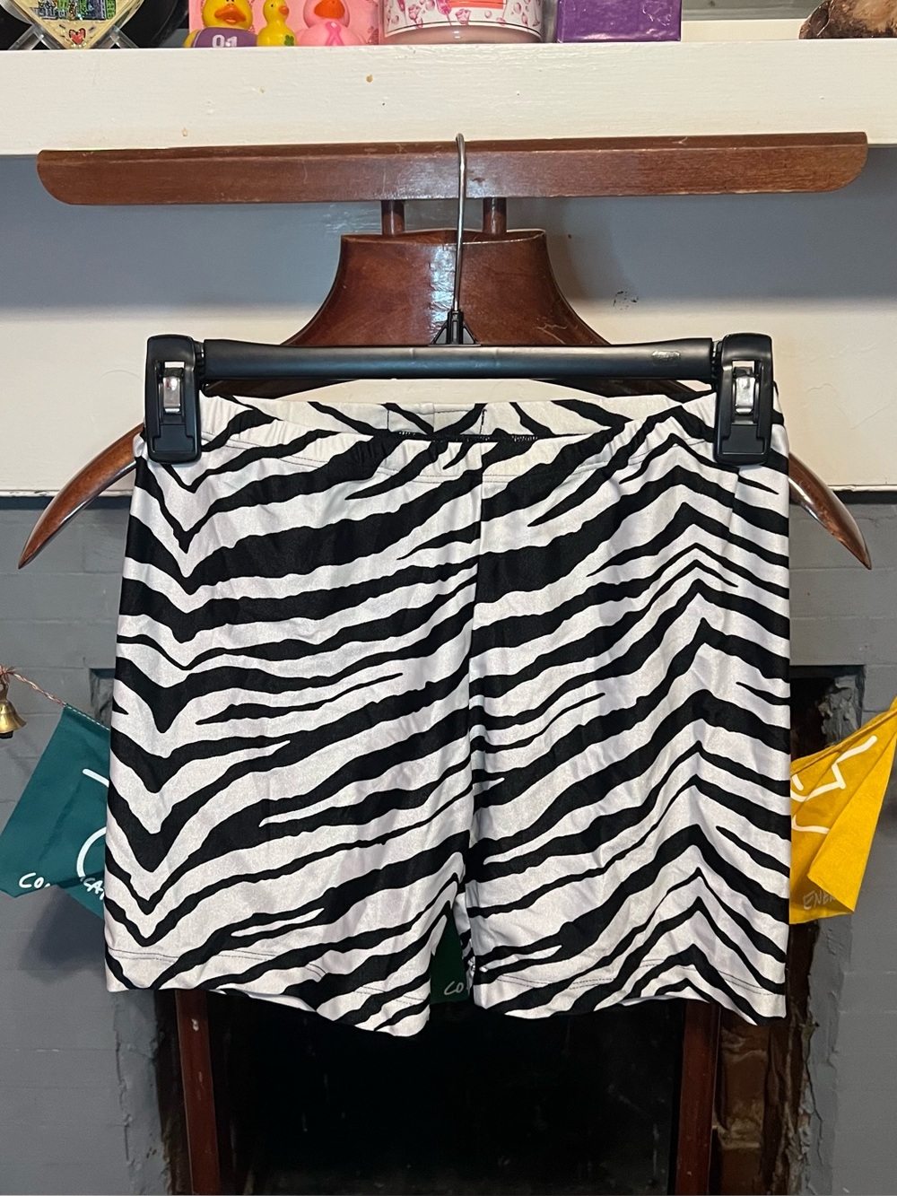 Zebra print spandex shorts